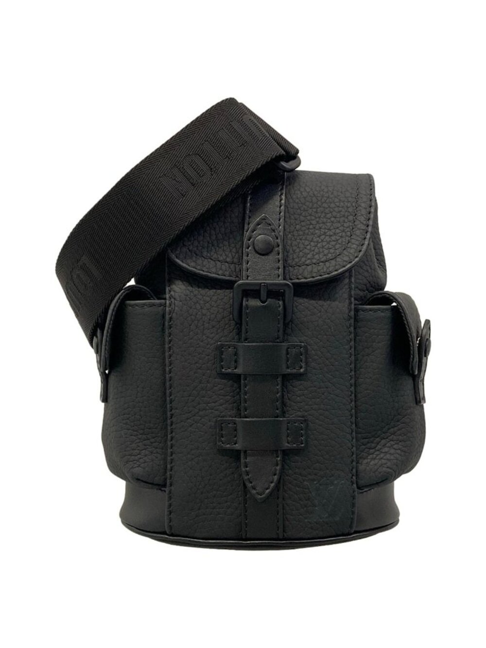 Louis Vuitton Shoulder Bag Cuir Taurillon Christopher XS Noir Leather Cowhide